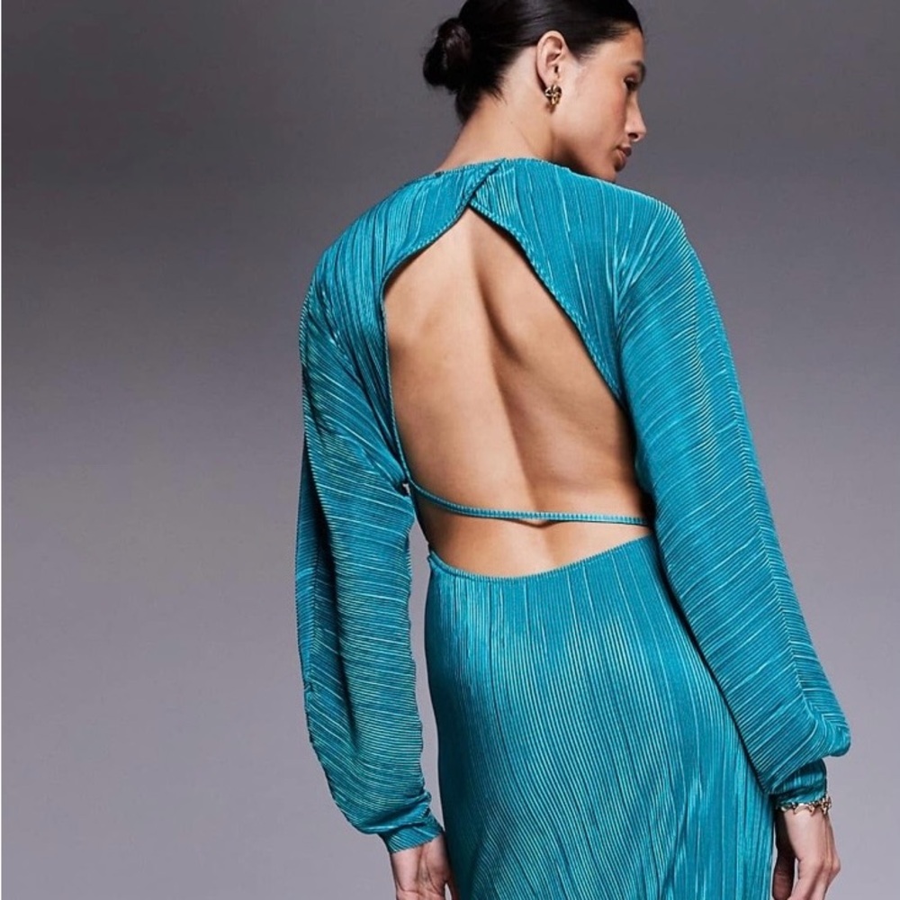 ASOS Teal Backless Dress